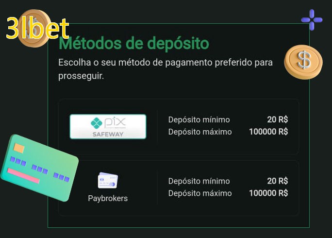 O cassino 3lbetbet oferece uma grande variedade de métodos de pagamento